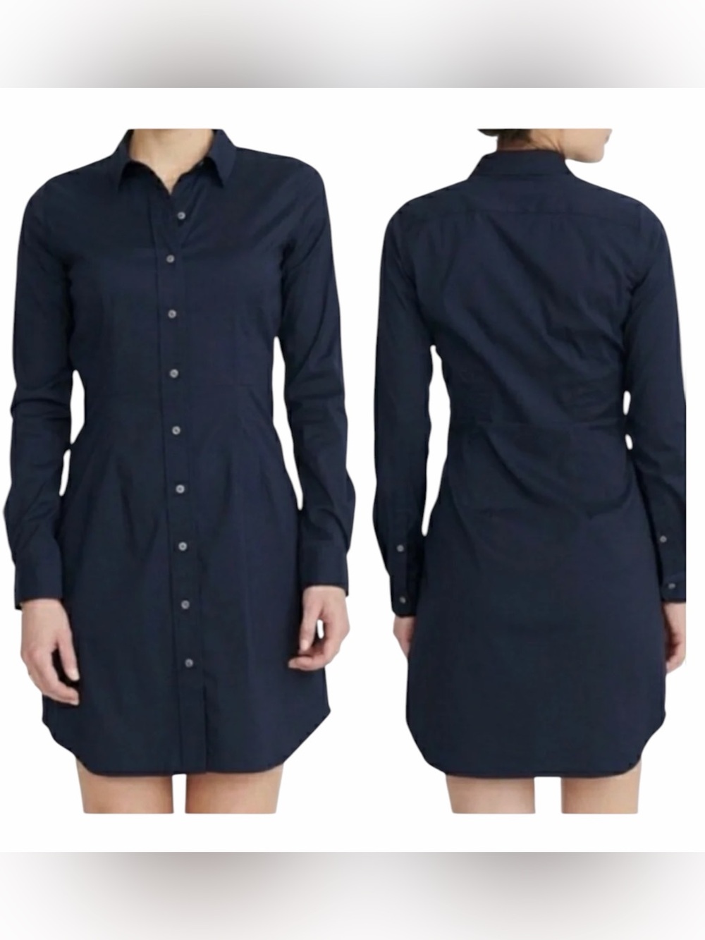 UNTUCKit Marisol Dress in Navy Size 16 Long Sleeve Mini Length